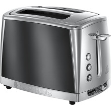 Russell Hobbs 2 Slice Luna Toaster, Faster Toasting Technology, Grey