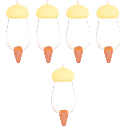 5Pcs Automatic Watering Spikes Light Yellow for Indoor Plants
