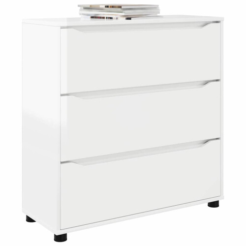 VidaXL vidaXL Storage Cabinet High Gloss White 80 x 31 x 81 cm 2
