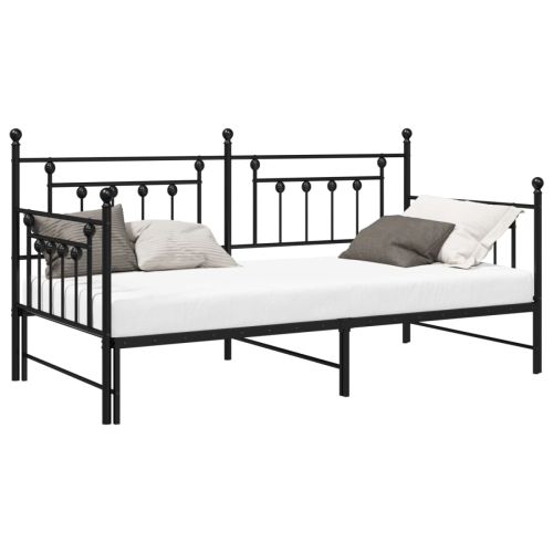 VidaXL vidaXL Daybed Frame Black 90 x 200 cm Steel 1