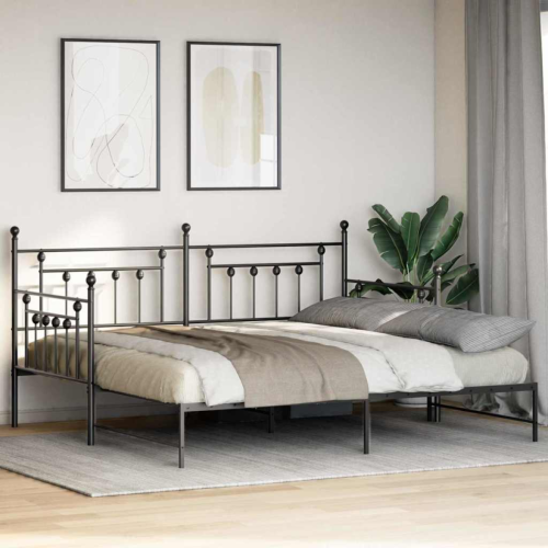 VidaXL vidaXL Daybed Frame Black 90 x 200 cm Steel 2