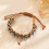 Punk Dark Style Dragon Bone Woven Adjustable Bracelet-Black 7