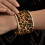 Fashionable Open Bangle Leopard Print Design Wide Cuff-A 7