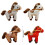 Plush Horse Pendant Bag Key Hanging Ornament Accessory-White 4