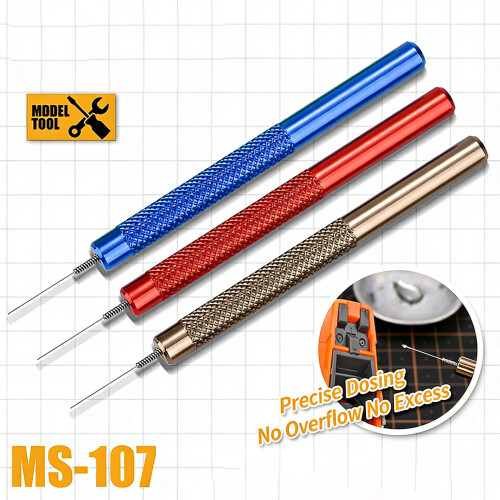 Lightweight Metal Paste Dispenser for Precise Work Long-Red 2