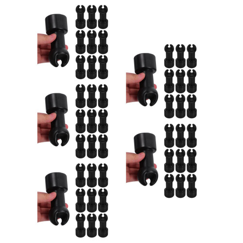 50Pièces Cache Poteaux Trampoline Noir Durable Pour Usage Extérieur
