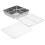 3Sets Stainless Steel Roasting Pan with Lid Multi-Use Oven Baking Rack 9