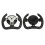 Racing 280mm D Shaped Steering Wheel Black 15