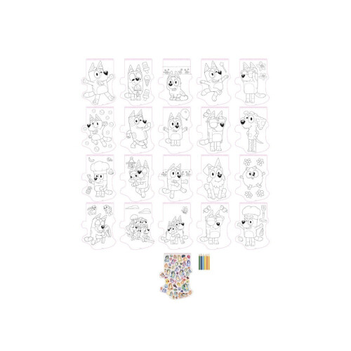 Bluey Shaped Colouring Set 2