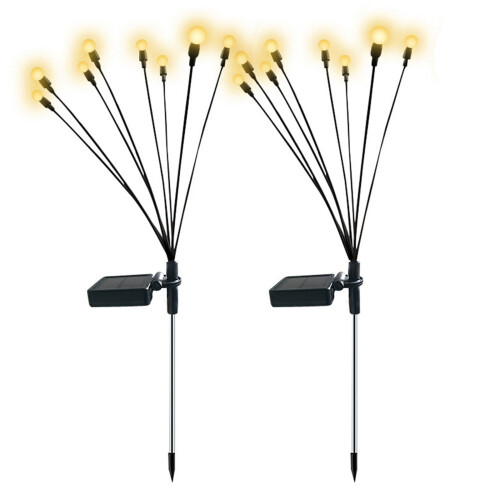 Solar Firefly Decorative Lamp 6 Head 2pk 2