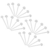 50Pcs Sturdy Plastic Bird Cage Perch Sets White for Small Parrots