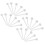 50Pcs Sturdy Plastic Bird Cage Perch Sets White for Small Parrots 1
