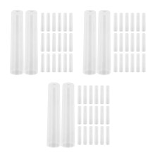 60Pièces Caches Embouts Crayons Transparants Protection Pointe Plastic