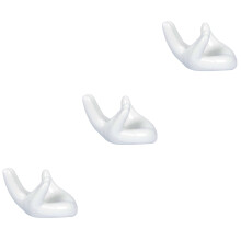 3Pièces Base Ocarina Main En Céramique Blanche Pour Décor Maison