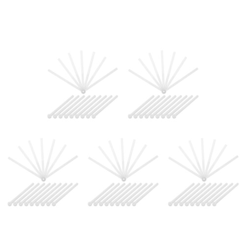 50Pcs Versatile Plastic Handheld Fan Frames for DIY Crafting and Decor