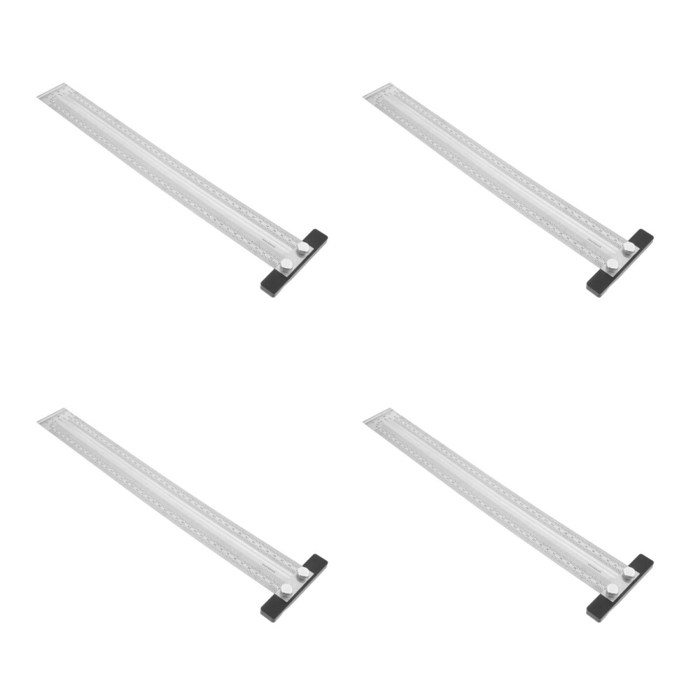 4Pcs Multifunctional Stainless Steel Woodworking Angle Measuring Ruler 312425061789