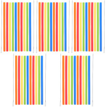 5Sets Multicolor Silicone Drinking Straws for Home with Cleaning Brush