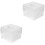2Pcs Transparent Plastic Photo Organizer Box Card Storage Case 1