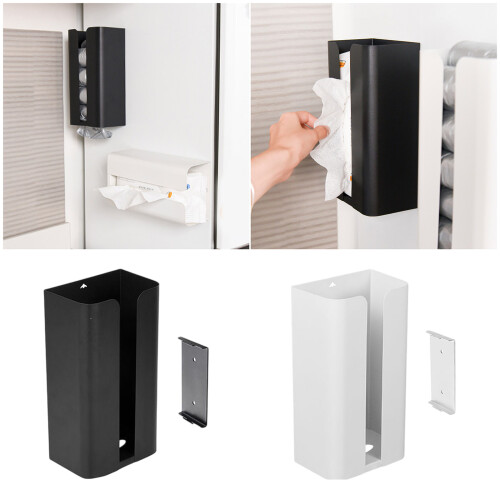 Modern Carbon Steel Wall Mounted Kitchen Paper Towel-White 2