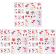 63Pcs Floral Tattoos Stickers Waterproof Colorful Temporary Body Art