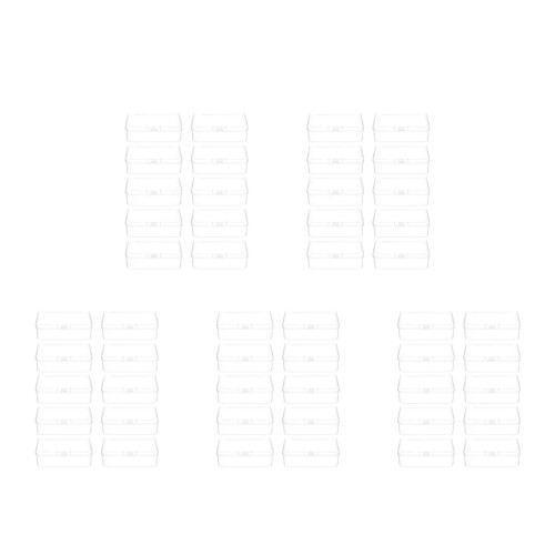 50Pcs Small Plastic Storage Containers with Lids Transparent PP Boxes