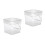 2Pcs Transparent Plastic Square Paint Storage Buckets with Tight Seal 1