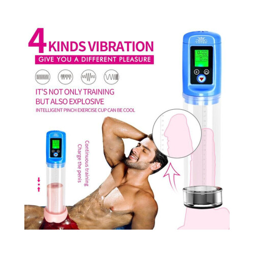 Penis Enlargement Pump Device with LCD Display, Manual Air Pressure, Adjustable Size, For Men 1