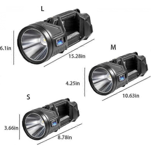 Waterproof 1000000 Lumen Handheld Searchlight, Large Outdoor Flashlight for Camping and Rescue 1