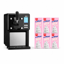 (Ice Cream Maker + 6 x 1L Cartons) Cooks Professional Soft Serve Ice Cream Maker with Mr Whippy Ice Cream Mix