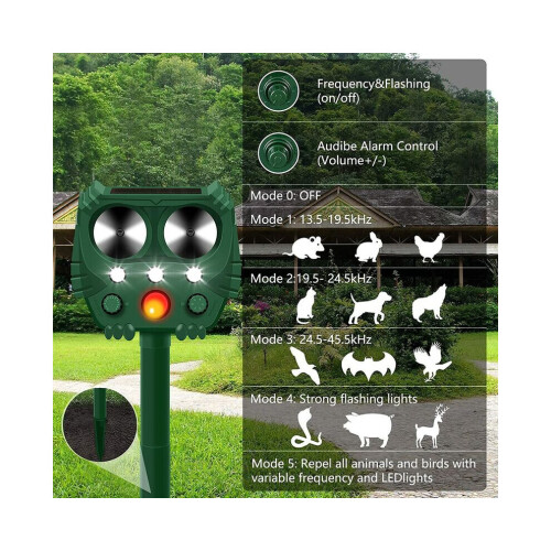 Solar Powered Outdoor Insect Repellent with Waterproof Design and Motion Detection Technology 2