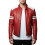 (S) Durden Quilted White & Red Leather Motorcycle Jacket 1