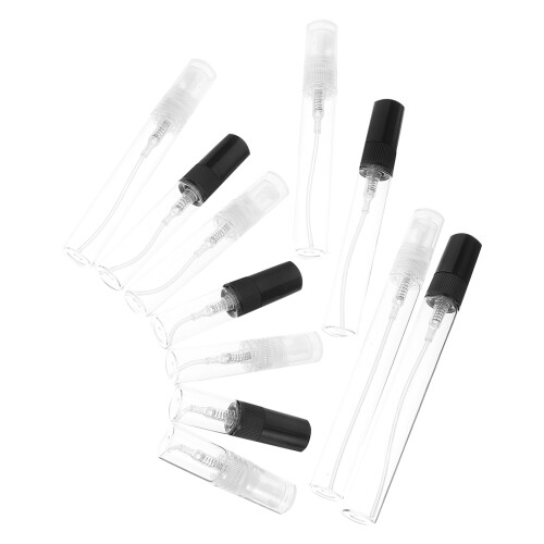 10Pcs Portable Assorted Color Glass Perfume Sprayer Bottles