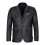 (2XL) Harlan Distressed Black Leather Blazer 1