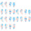 24Pcs Guzheng Accessories Multi Color Finger Protectors 8