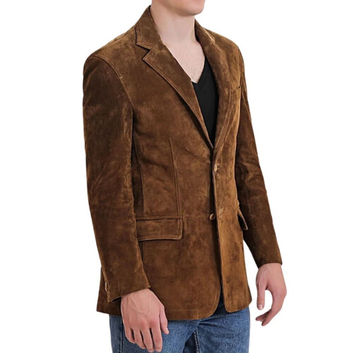(XL) Zephyr Brown Suede Blazer 2