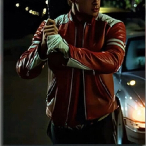 (S) Durden Quilted White & Red Leather Motorcycle Jacket 1