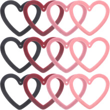 12Pcs Assorted Color Resin Heart Charms for DIY Jewelry Making Crafts