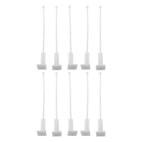 10Pcs White Plastic Car Flag Pole Kit Heavy Duty Window Mount Clips