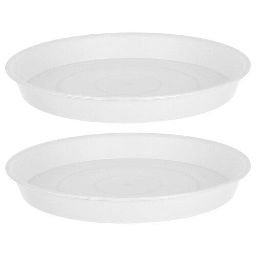 Bird Food Container Birds Water Feeder White Pp 2pcs