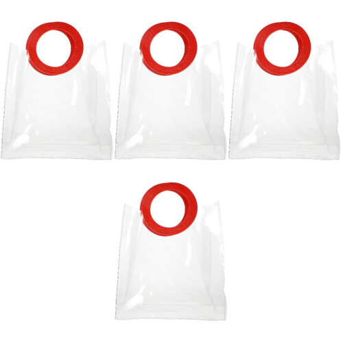 4Pcs Transparent Candy Bags Durable Gift Packaging Pouches with Handle