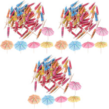 150St Mini Cocktailparaplu Decoraties Hout Voor Zomerse Feesten