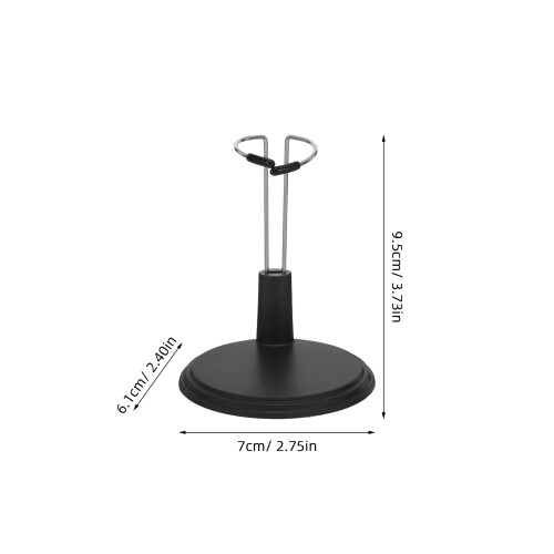 3Pcs Adjustable Black Toy Display Stand for Action Figures and Dolls 1