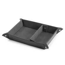 Leather-look Valet Organiser Black