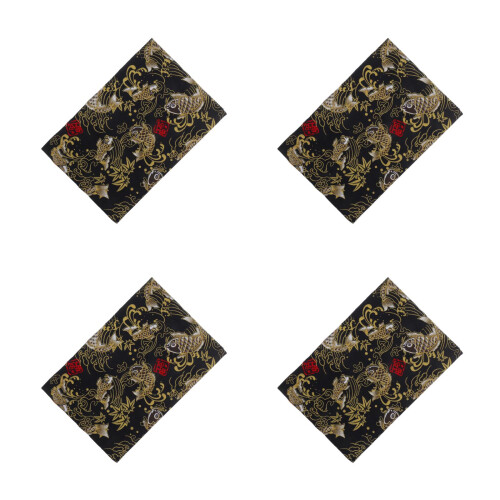 4Pcs Adjustable Black Fabric Book Covers Soft Washable Book Protector 1