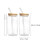2Sets Robuste Glasbecher Mit Tragegriff, Bambusdeckel Und Nylon 2