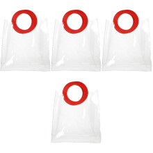 4St Transparante Plastic Cadeau Draagtas Met Handvatten Voor Opslag