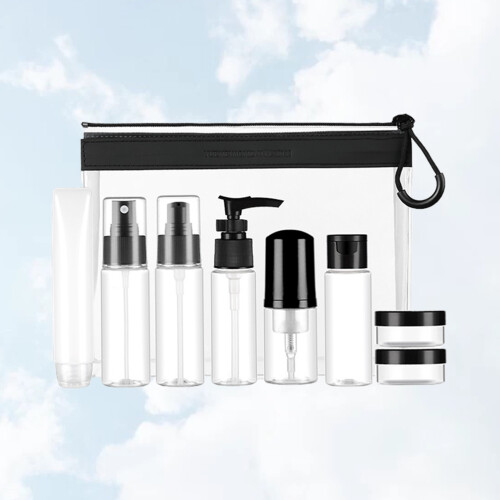 1Set Schwarzes Spenderflaschen Set Reusable Lotion Und Creme Behälter 2