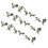72Pcs DIY Transparent Mini Coffee Cup Charms for Keychain Decoration 9