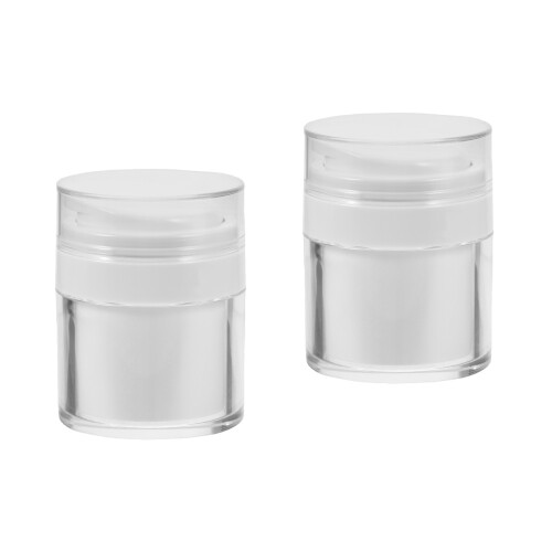 2Stk Ps Mini Kosmetikgläser Weiß Kompakte Lotionbehälter 2