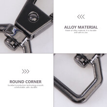 10Stk Metall Schlüsselanhänger Mit Drehbarem Karabiner Alloy